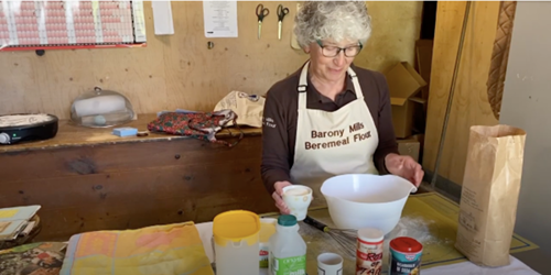 Barony Mill showing banana bread being made