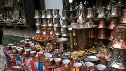 Shopping along Kazandžije (Coppersmith) Street in Sarajevo’s Baščaršija