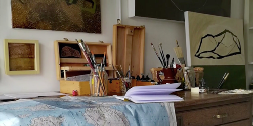 Laura Drever observational creative practice her desk