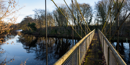 Shakin' Brig (Shaking Bridge) pedestrian suspension bridge