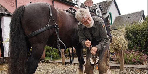 Strachur Smiddy , Blacksmith at work