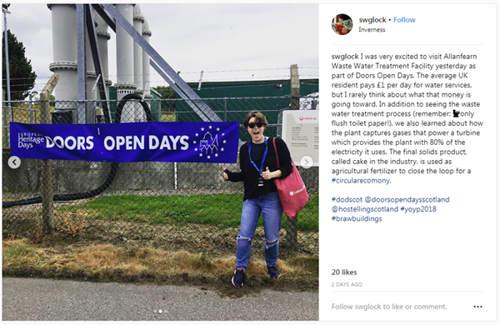 Instagram post inviting young people and families to apply for Braw Buildings
