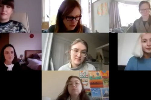 Doors Open Days team and interns on conference call